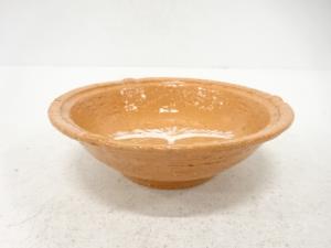 楽焼　吉村楽入造　赤楽　鶴　小鉢